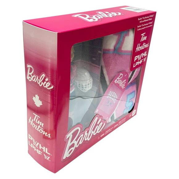 Tim Hortons Box Set PWHL Barbie Hockey Player Doll & Blanket Blonde New Ltd Ed - Picture 4 of 10